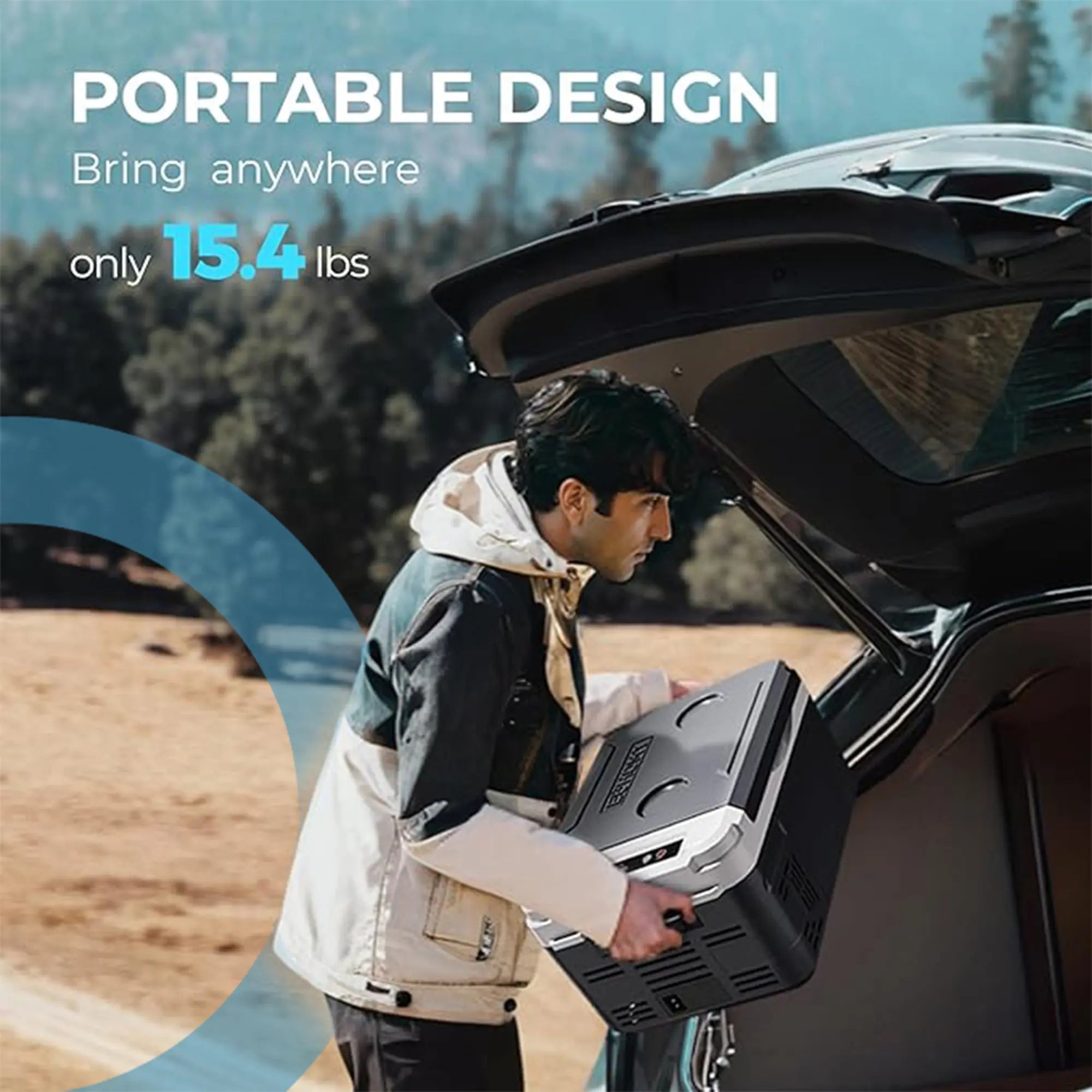Euhomy 12-Volt 11 Quart Electric Cooler (Car Refrigerator) - APP & Bluetooth Enabled, Portable RV & Car Freezer