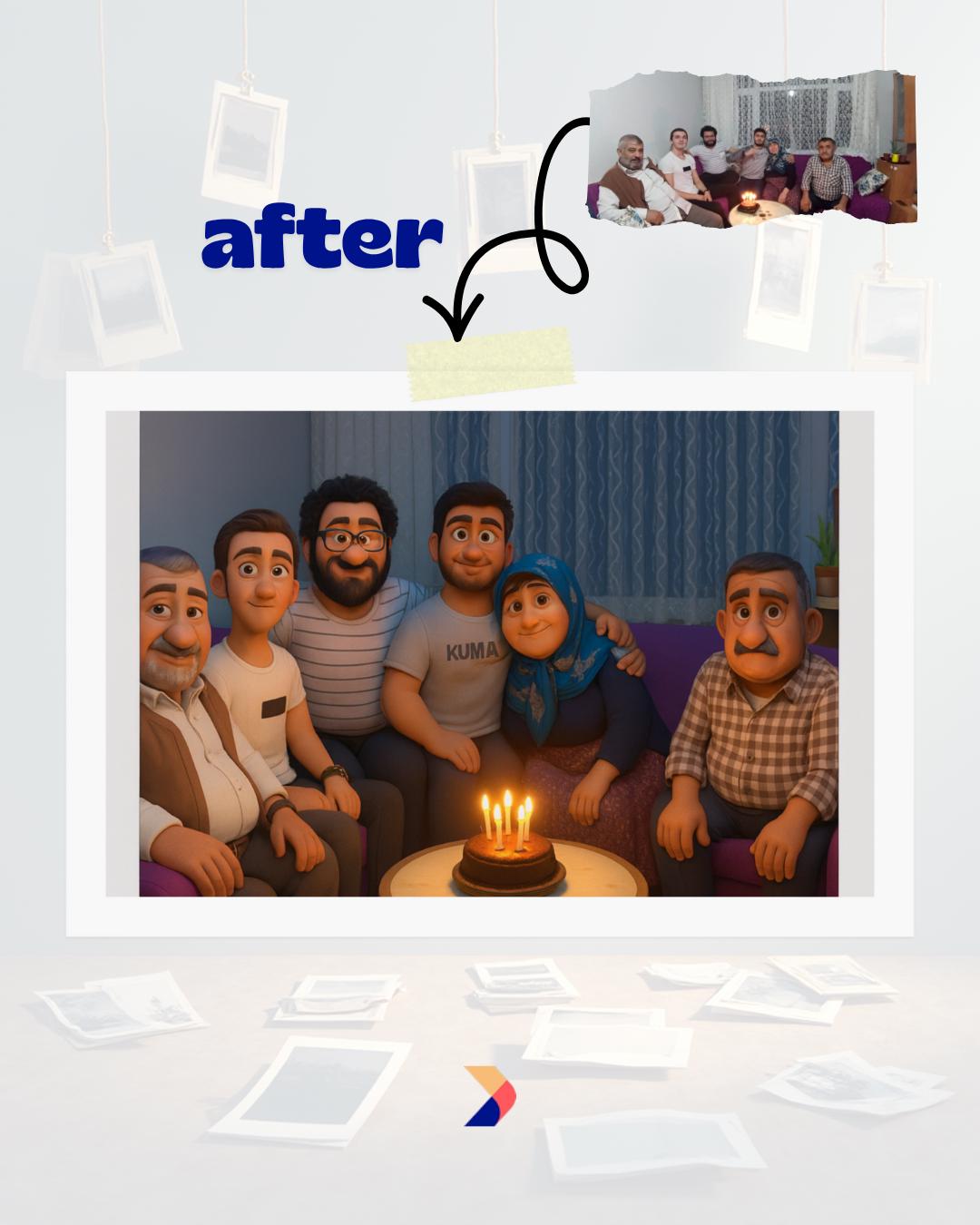 Customized Pixar Style Portrait from Photo - Couple, Family, Pet Gift, Animated Style Portraits, Digital 3D Portrait, Digital Pixar Art